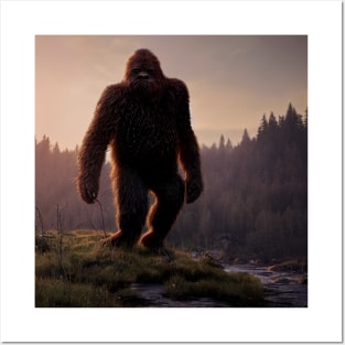 Sasquatch in Nature Posters and Art